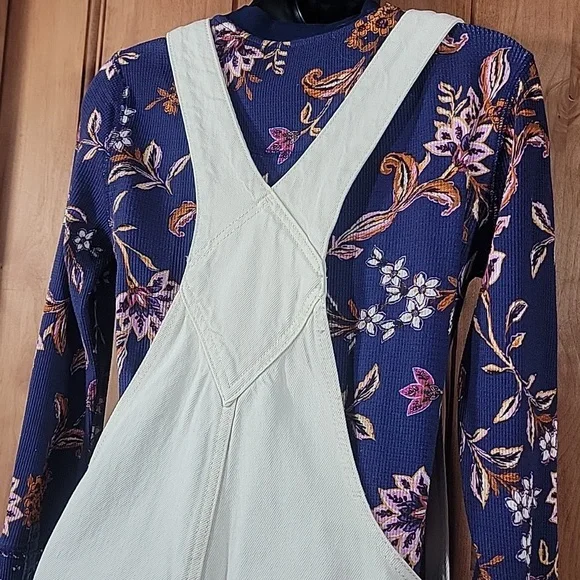 Cream Denim Overalls - Picture 7 of 16